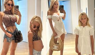 La vedette y su hija se sumaron a la moda circular y fueron tendencia. La vedette y su hija se sumaron a la moda circular y fueron tendencia.