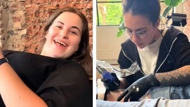 La joven de Estados Unidos que se hizo un tatuaje en honor a la Argentina y se volvió viral.