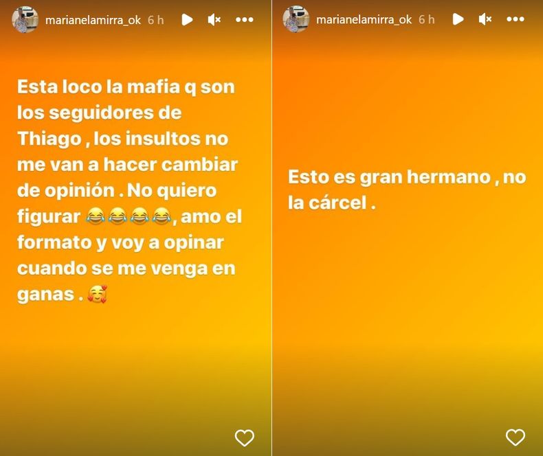 Así se defendió Mirra de las amenazas.