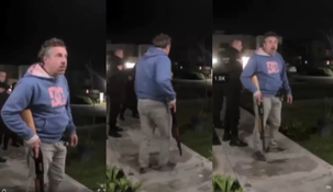 Video: un grupo de chicos hizo ring raje a un vecino y los fue a buscar con una escopeta
