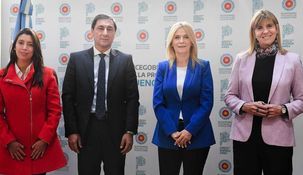 Florencia López, Carlos Silva Neder, Verónica Magario y Alejandra Rodenas.