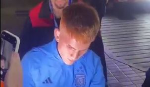 Valentín Barco, luego del gran partido de la Selección argentina en el Mundial Sub 20.&nbsp;