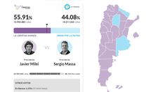 Mapa electoral 2023: resultados del balotaje provincia por provincia