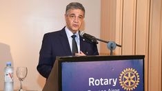 Jorge Macri dio un discurso en el Rotary Club.
