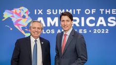 Fernández y Trudeau tras el encuentro.