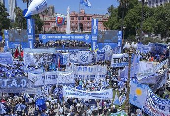 Imagen aérea de la marcha contra la reforma laboral.&nbsp;