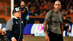 Diego Maradona y Héctor Mariano Carnicer. Diego Maradona y Héctor Mariano Carnicer.