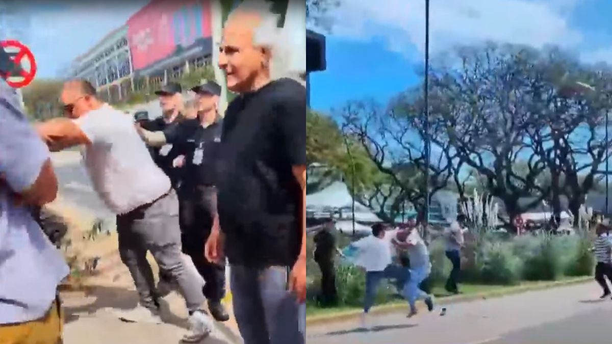 Violencia en Aeroparque: empujones, golpes e insultos entre taxistas y choferes de aplicaciones