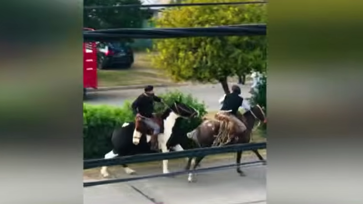 Video: dos jinetes se cruzaron a los rebencazos en los festejos por el 25 de Mayo