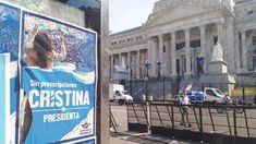 Afiches en favor de la candidatura de la vicepresidenta.