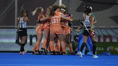 El festejo de las jugadoras de Países Bajos.