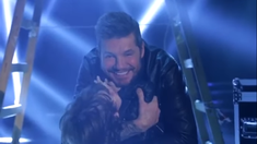 Marcelo Tinelli y Lorenzo en la promo de Showmatch Marcelo Tinelli y Lorenzo en la promo de Showmatch