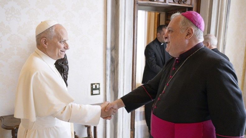 El Papa León XIV y Marcelo Colombo.&nbsp;