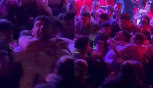Néstor Ortigoza fue grabado en un boliche mientras se peleaba con otros hombres dentro de un boliche.&nbsp;