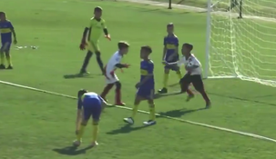 River le hizo un gol a Boca sacando del medio en las inferiores.