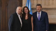 Cavalieri, Pettovello, y el propio Yasín en la foto quegeneró tensión en Casa Rosada.