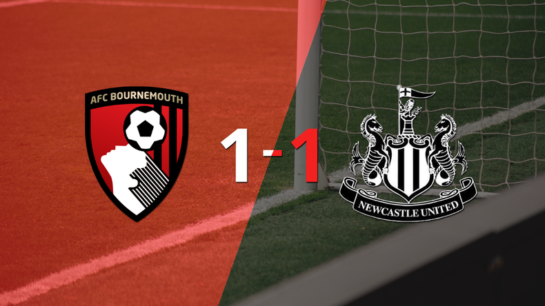Bournemouth logró sacar el empate de local frente a Newcastle United