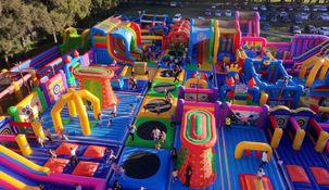 Buenos Aires suma desde enero el inflable más grande de Argentina, con 1600 m² de superficie recreativa.