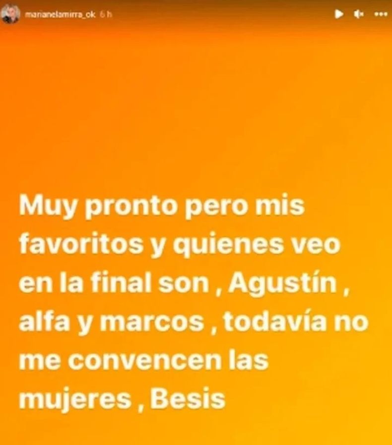 La historia de Mirra en Instagram.