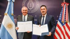 El embajador de EEUU, Marc Stanley, y el ministro de Defensa, Luis Petri.