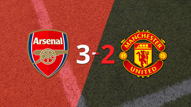 Arsenal superó a Manchester United con dos tantos de Eddie Nketiah