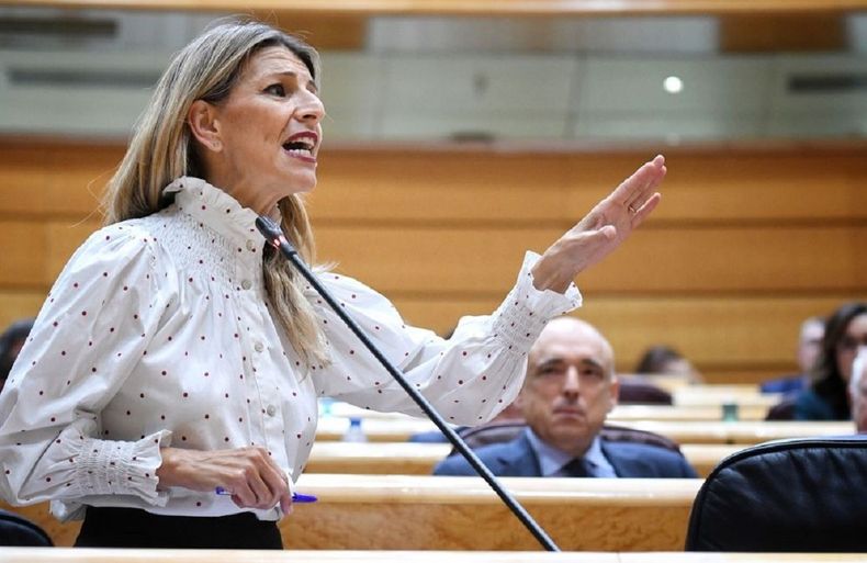 Yolanda Díaz tuvo un furcio viral.