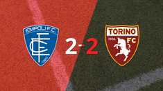 empoli y torino firman un empate en dos