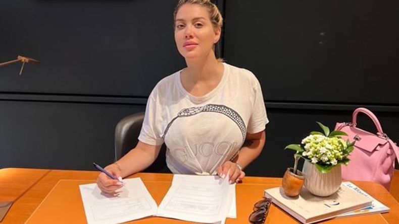 Wanda Nara firmó su contrato con Telefé.