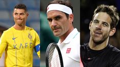 Cristiano Ronaldo, Roger Federer y Juan Martín del Potro. Cristiano Ronaldo, Roger Federer y Juan Martín del Potro.