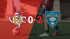 lecce fue superior y vencio por dos goles a cremonese en el estadio giovanni zini