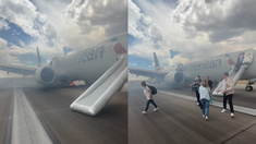 Los pasajeros fueron evacuados y se reprogramó el vuelo. Los pasajeros fueron evacuados y se reprogramó el vuelo.