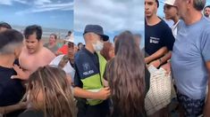 Los turistas durante varios minutos se enfrentaron a la Policía y a los inspectores. Los turistas durante varios minutos se enfrentaron a la Policía y a los inspectores.
