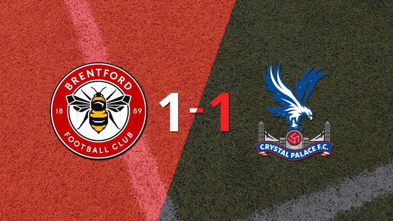 Brentford no pudo en casa ante Crystal Palace y empataron 1-1