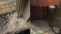 Varios usuarios grabaron la caída de granizo en sus casas. Varios usuarios grabaron la caída de granizo en sus casas.