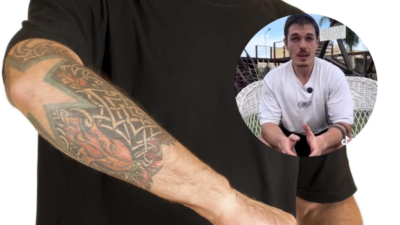 Este influencer comparó la cultura de los tatuajes entre Argentina y España y se hizo viral.&nbsp;