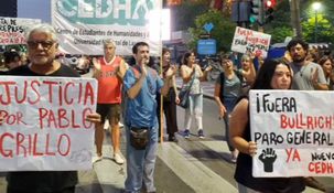 Marcha en reclamo de justicia por Pablo Grillo en Remedios de Escalada.