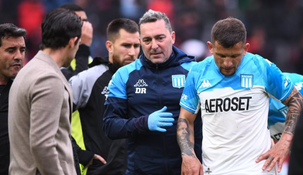 Emiliano Vecchio sufrió la rotura de ligamentos cruzados de su rodilla izquierda ante Colón en Santa Fe.