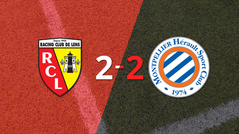 Montpellier sacó un punto luego de empatar a 2 goles con Lens