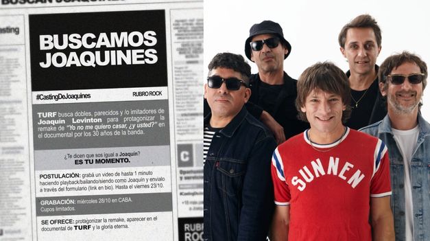 Turf busca al doble de Joaquín Levinton para protagonizar el documental de la banda por sus 30 años.