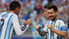 Lionel Messi y Rodrigo De Paul, figuras de la Selección argentina.