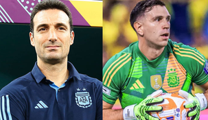 Scaloni y el Dibu sorprenden a los espectadores.&nbsp;