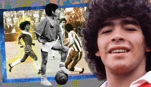 El Pelusa en sus primeros años.