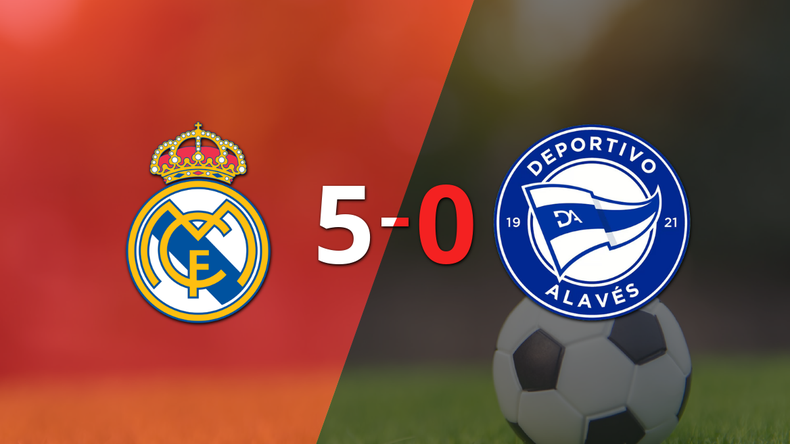Goleada de Real Madrid a Alavés con doblete de Vinicius Júnior incluído