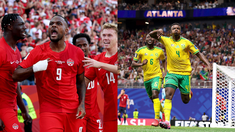 Cyle Larin, de Canadá, y el sudafricano Teboho Mokoena, dos de las figuras de sus Selecciones.