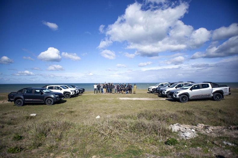La actividad off-road se llevó a cabo en los acantilados de la ciudad balnearia de Chapadmalal.