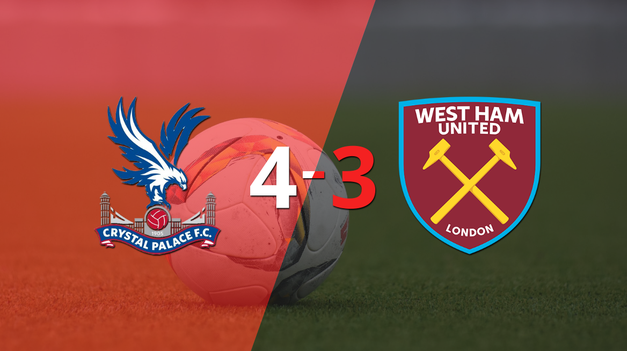 gran triunfo de crystal palace por 4 a 3 frente a west ham united