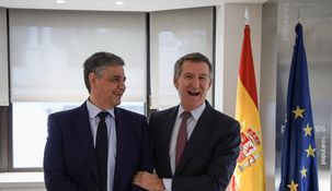 Jorge Macri mantuvo una nutrida agenda y saludó al Rey de España.