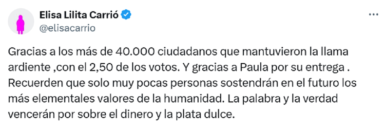 La publicaci&oacute;n de Elisa Carri&oacute;.