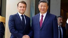 Macron y Xi Jinping en París. Macron y Xi Jinping en París.