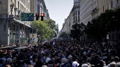 Los manifestantes llegaron desde temprano al centro de la Ciudad. Los manifestantes llegaron desde temprano al centro de la Ciudad.